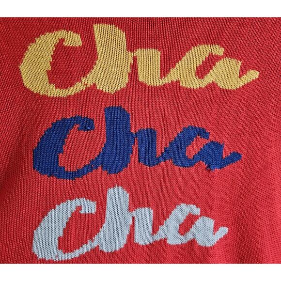 SHOW ME YOUR MUMU Women L Sweater Cha Cha Cha Cropped Oversized Long Sleeve 54" - Picture 5 of 7